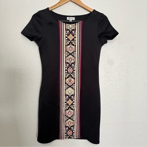 Olsenboye Fitted Floral Print Mini Dress - Picture 1 of 6